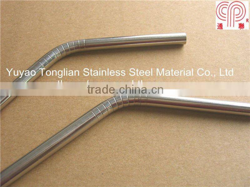 straight stainless steel 304 drinking straw with thread