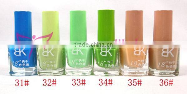 2015 new colors bk fast dry nail lacquer with 42 colors