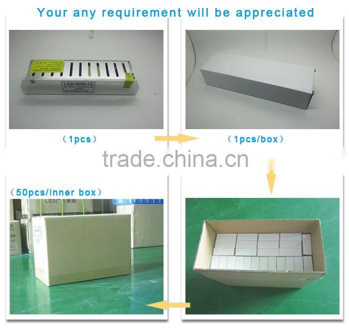 60W power supply for led light box