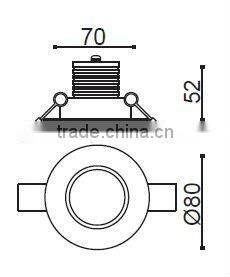 anodised aluminum led wall mounted light