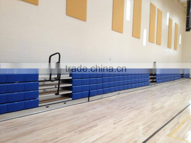 Mars Indoor Telescopic Bleacher With Bench Seat Retractable Seating System