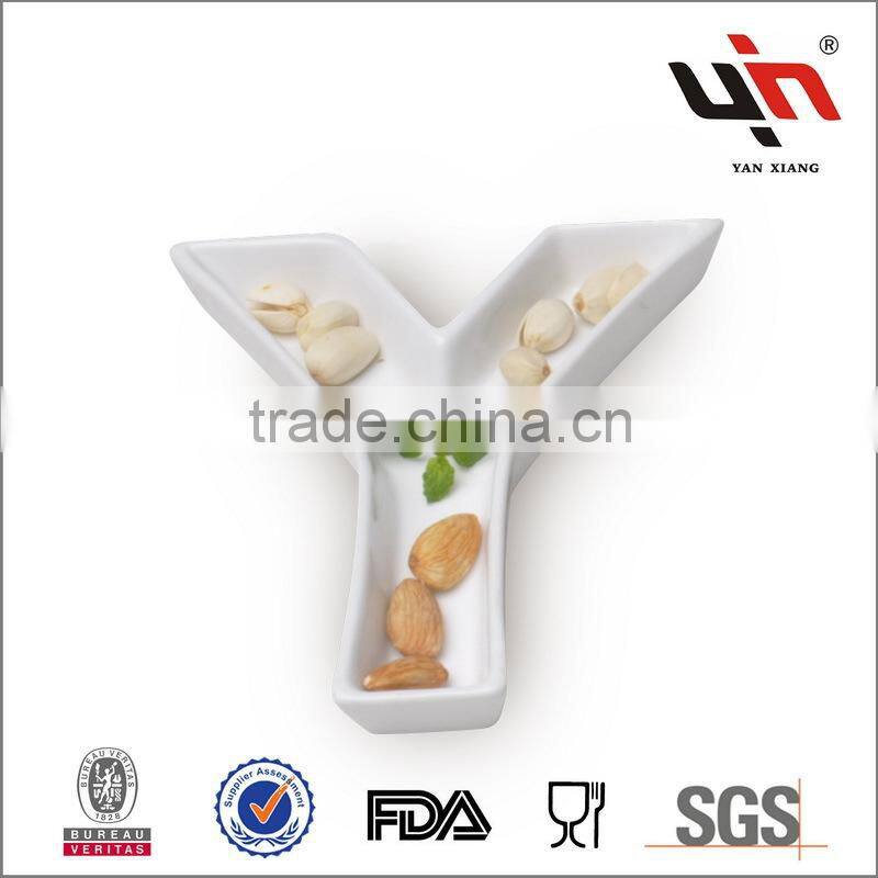 Ceramic Letter Dish Y