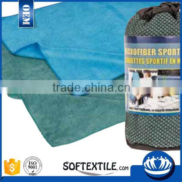 sex Soft Customized gym towel with zip pocket including embroidery