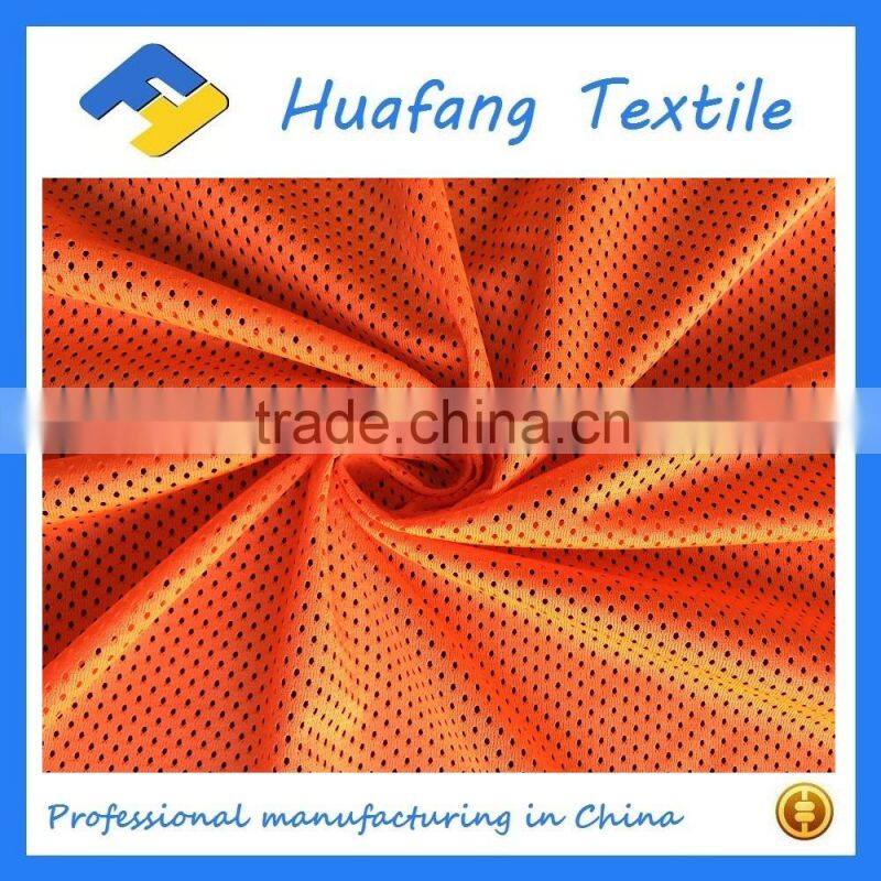 Chinese manufacturer 7*1 100% polyester knitted mesh fabric