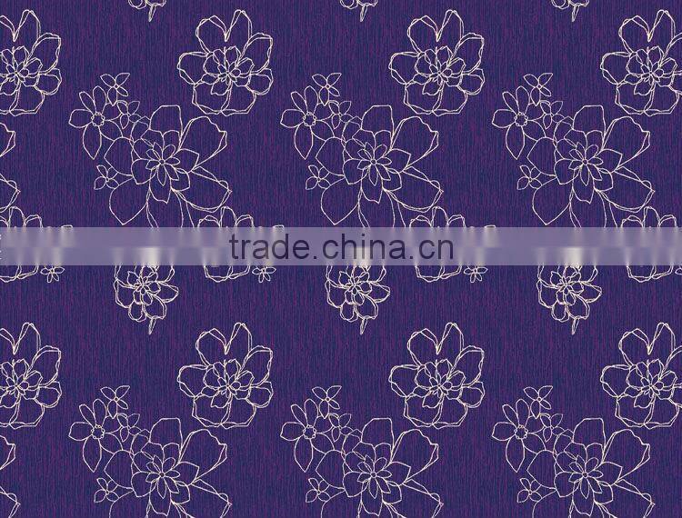 Modern design purple bedroom carpet with flower pattern