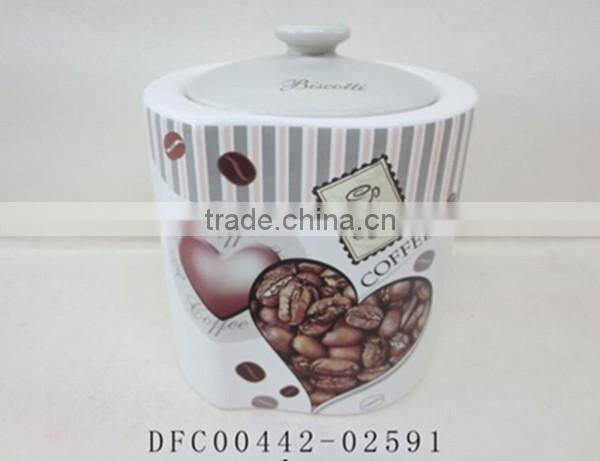 Newest Factory Direct Embossed Ceramic Food Storage Jar
