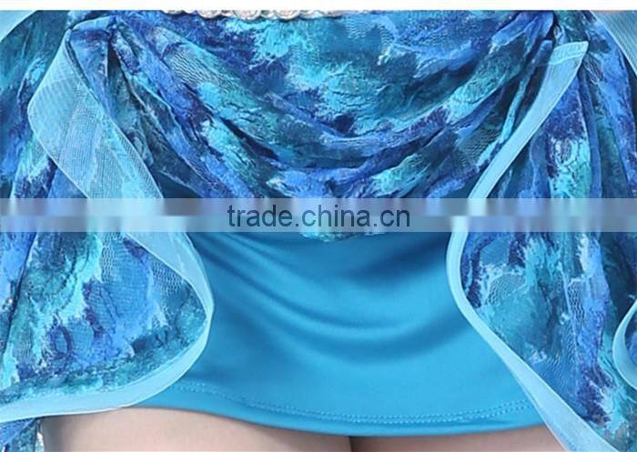 Wuchieal Belly Dance Costume for Performance, Ladies Sexy Leopard Dress