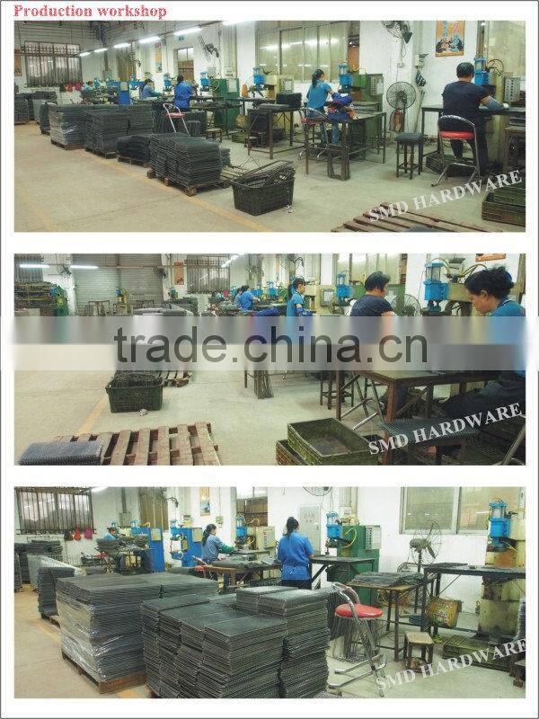 Wrought iron square red fruit basket