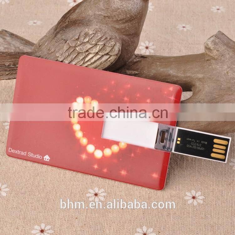 Chinese Bulk Promotion OEM Logo USB 2.0 ultra-thin credit card usb flash disk