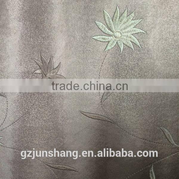 Metallic semi PU leather for beautiful wallpapers usage with embroider