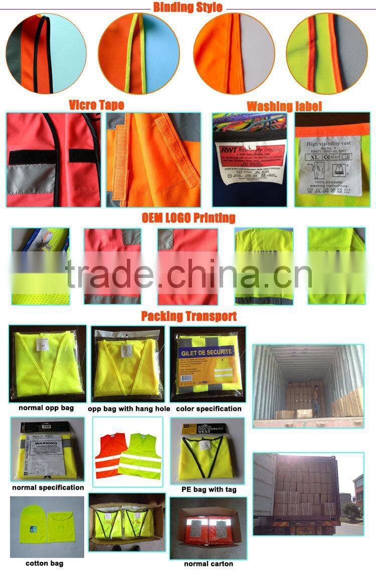 Factory Manufacturer OEM LOGO Cotton Reflective High Visibility Vest