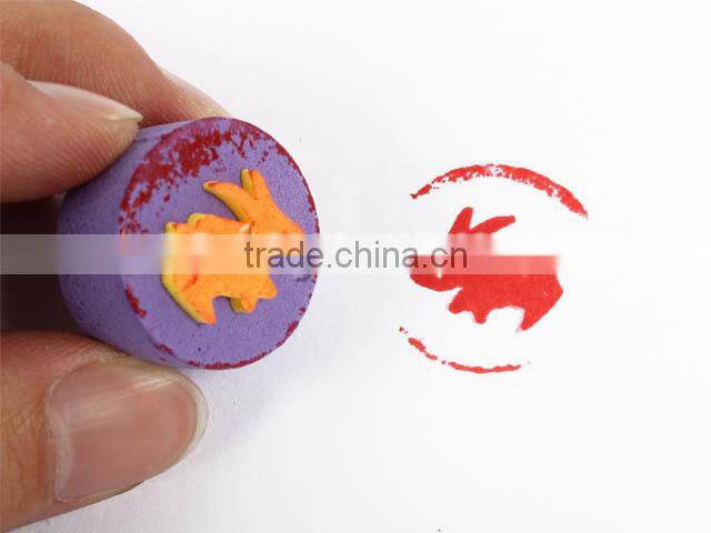 Children rubber toy pattern stamp set