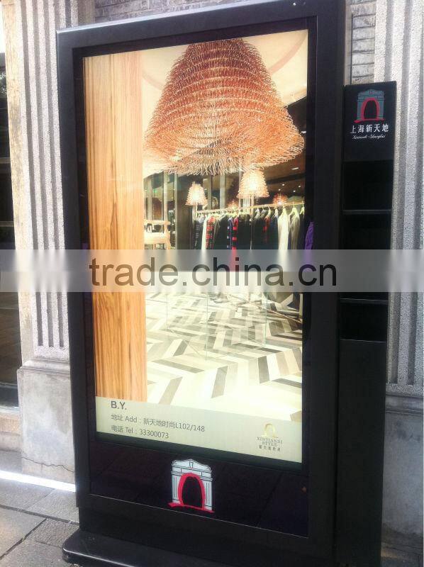 55 inch outdoor multimedia touch screen digital signage network wifi 3G android remote control