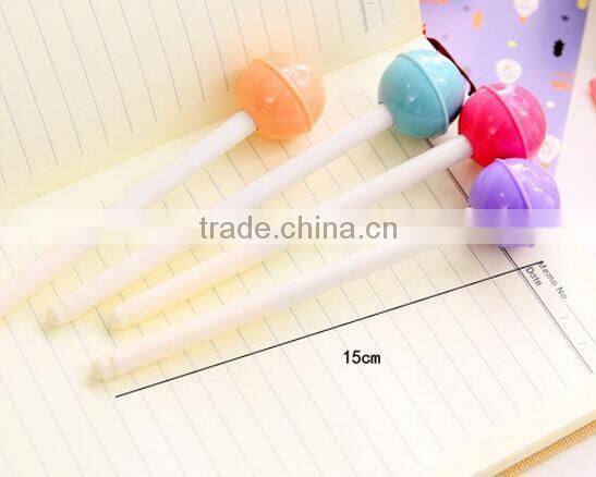 diy creative stationery personalized Novelty plastic Lollipop shaped Ballpoint pen best promotional gift black ink gel pen