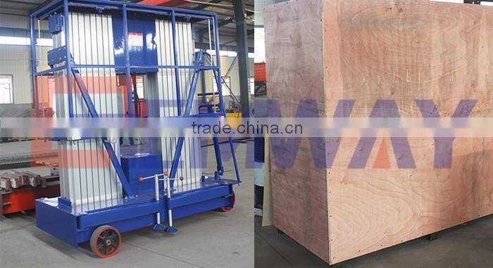 10m Vertical mast manual man lift for sale