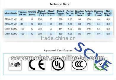 AC SF59 M2 tubular motors for roller shutter doors S