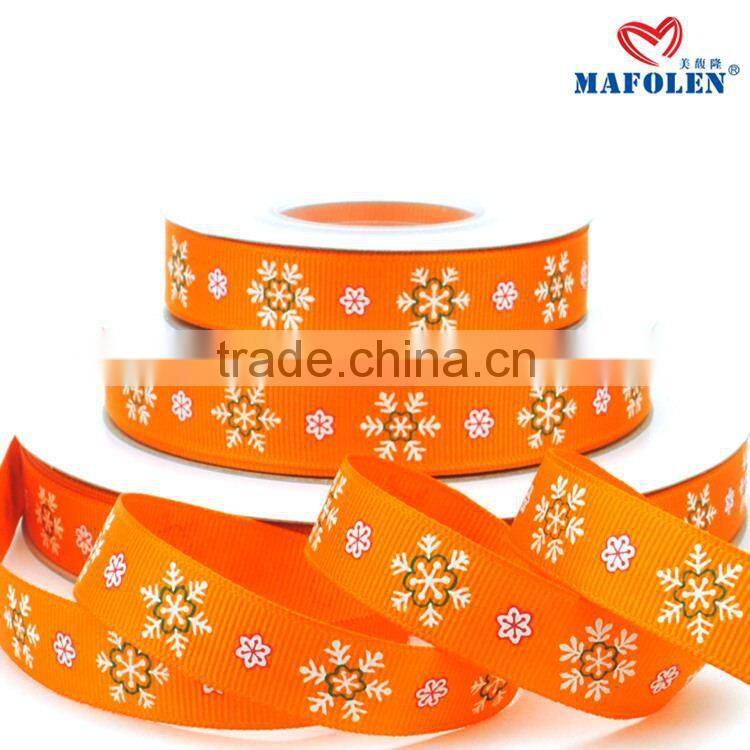 Guangzhou rgb packing co 2015 new products christmas grosgrain flower pattern ribbon