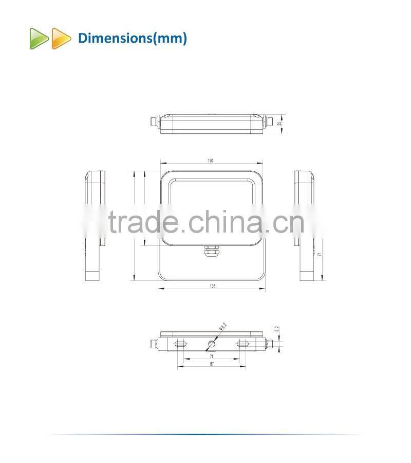 2016 Ultra thin IP65 waterproof LED outdoor lighting fixture Die Casting 10W LED flood light