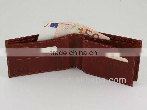 2015 Newest Style Leather Wallet, High Quality Different Leather Men's Wallet With Metal Logo Fashion Wallet