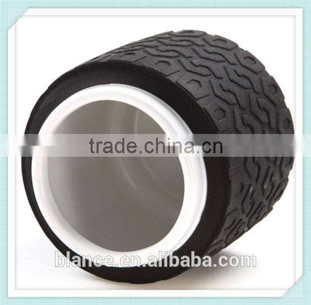 Tire Tread Rubber Grip Novelty Coffee Mug