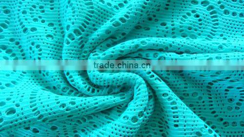 polyester jacquard fabric geometric with elastic