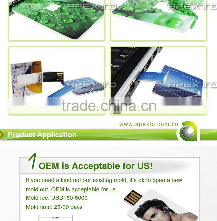 Business personal card usb flash with free logo printing