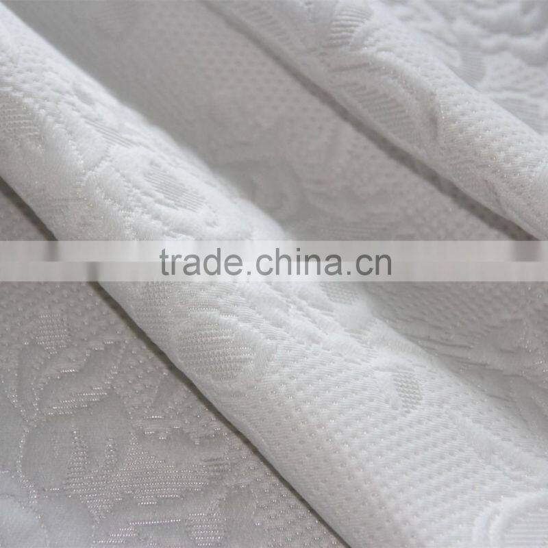 100% polyester white Jaquard mattress fabric
