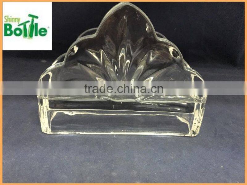 hotel decoration machine pressed glass paper towel holder