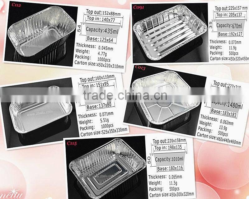 Newest!!Zhongbo disposable aluminum foil C064