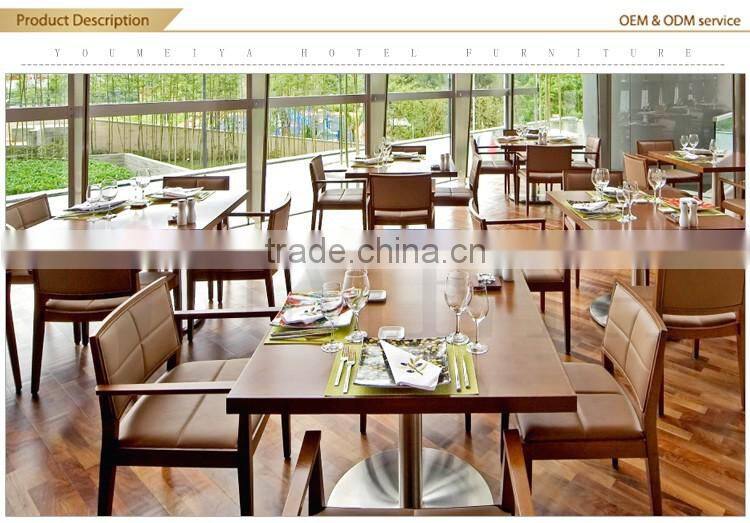 Commercial furniture leather cushion wood dining chair modern restaurant chair
