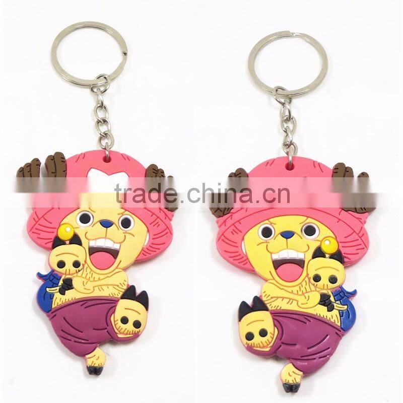Promotional Gift Cartoon Cute Customized Shaped Keychain 3d PVC Key ring
