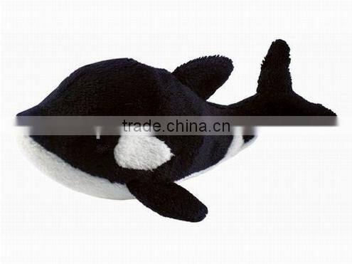 Plush cute killer whale fridge magnet toy, lovely plush fridge magent toy