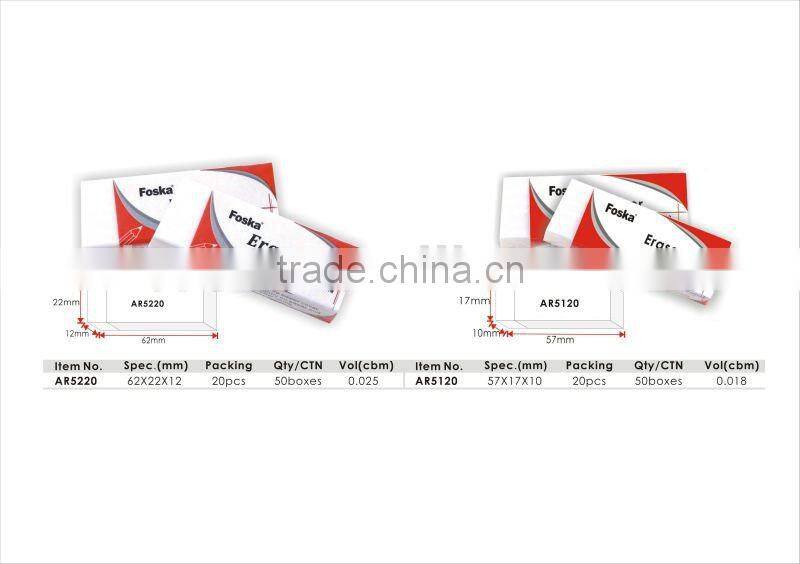 Stationery Color Soft Eraser/soft rubber eraser/pencil eraser
