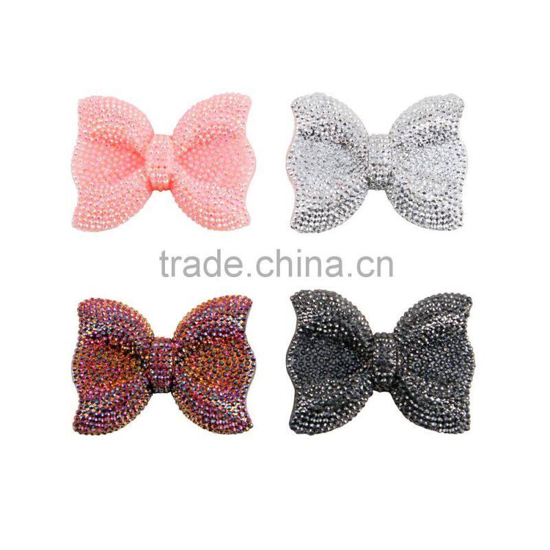 2016 wholesale colorful kawaii cabochon resin bow