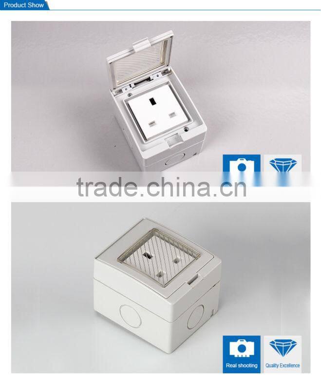 Waterproof English Style Electrical Wall Switches Socket IP66