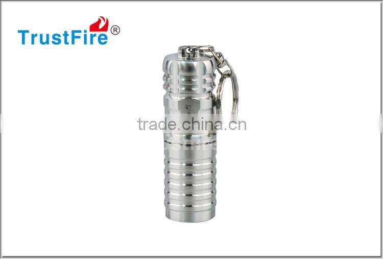 TrustFire Mini-02 Silver stainless Steel flashlight torch 3 modes mini cree led flashlight with keychain