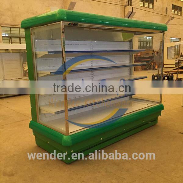 2 meter hot sales vertical supermarket commercial open fridge