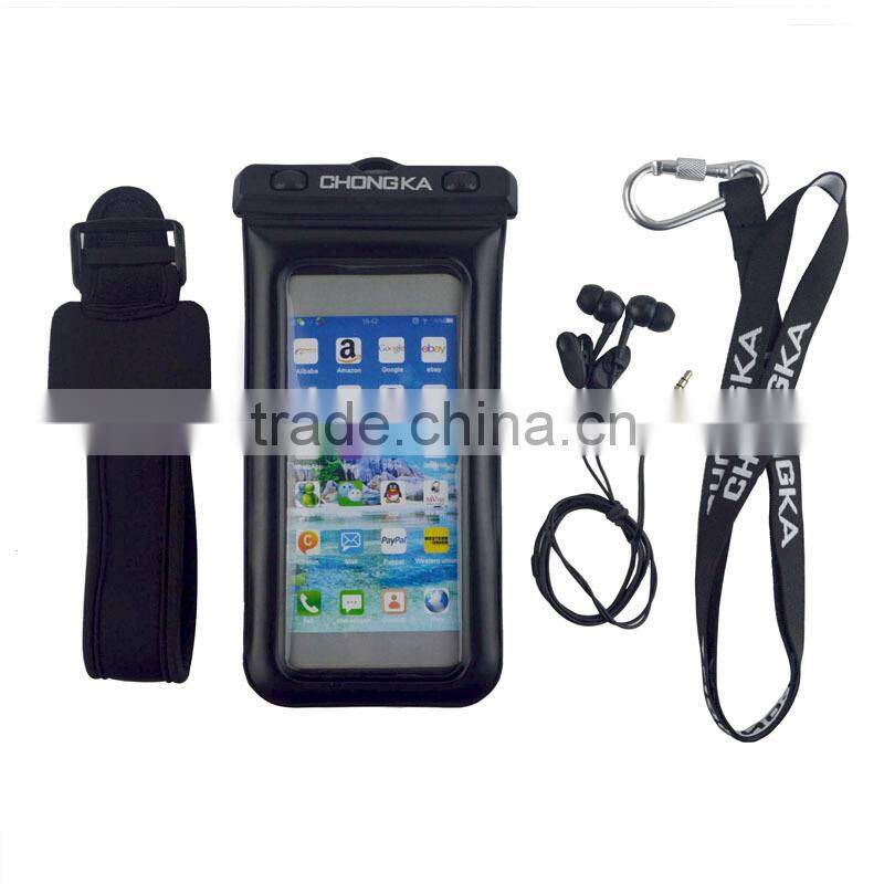 Hot Sale Low Price Waterproof Cell Phone Bag with Headphone