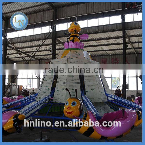 Theme park amusemetnt kids animated games rotary bee ride