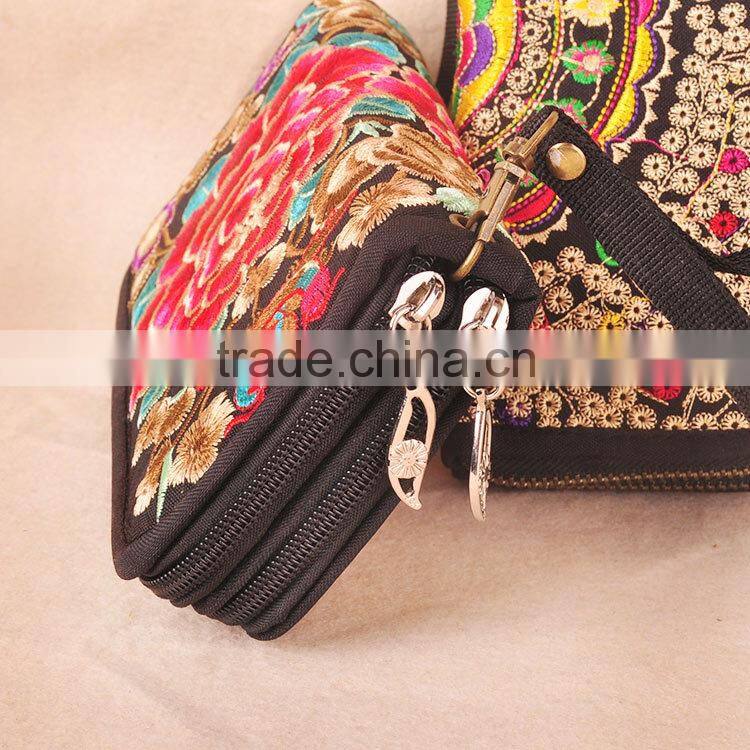 Ethnic embroidery bag wallet for lady