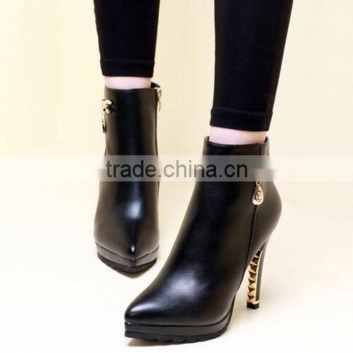 Women's designer shoes small size high heel boots winter ankle boots PQ4387