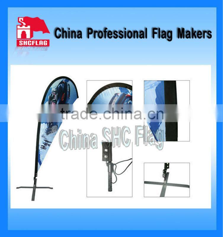 6 shapes and 3 sizes promotional wholesale feather flags