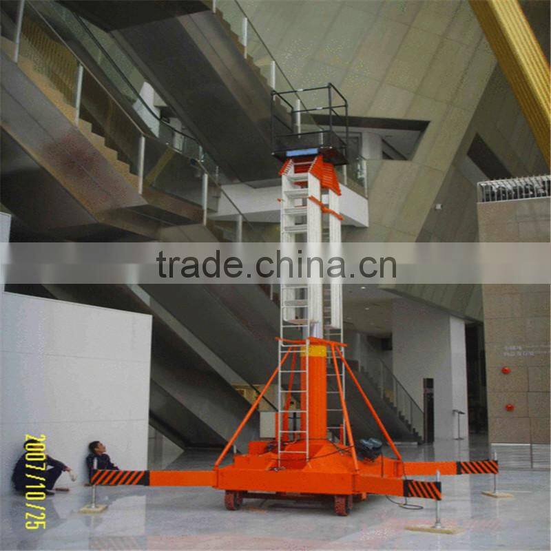 Shandong manufactory high grade single post one man lift aluminum lift