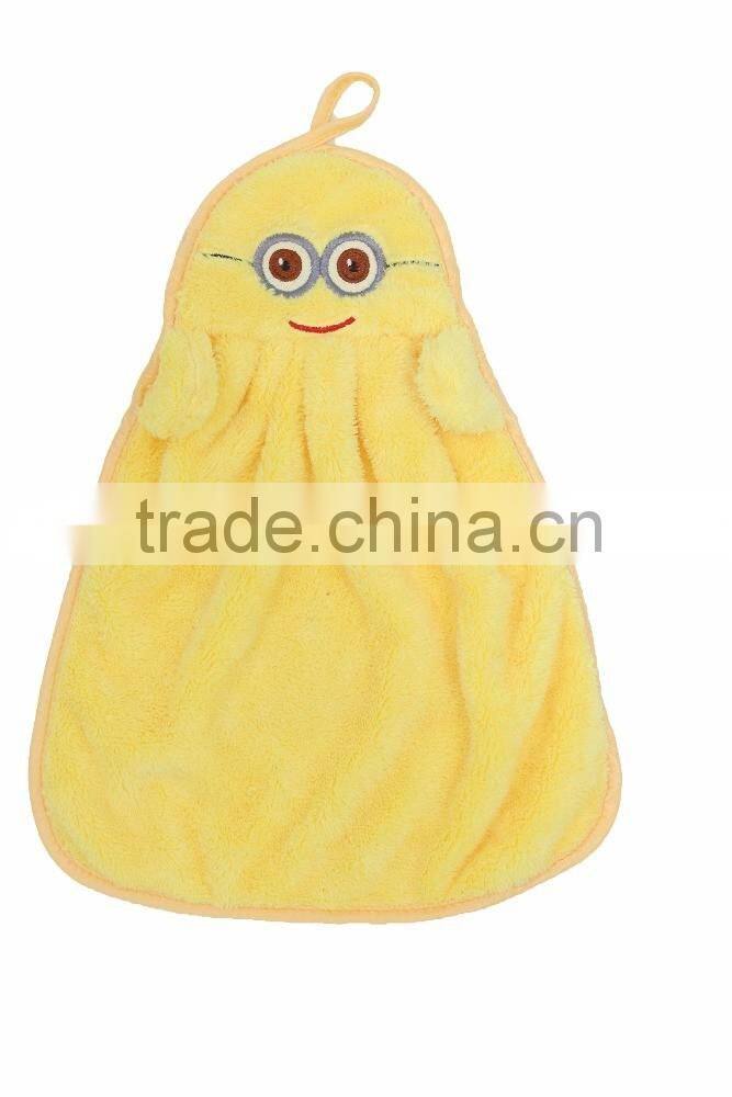 Lovely coral velvet hand drying towel