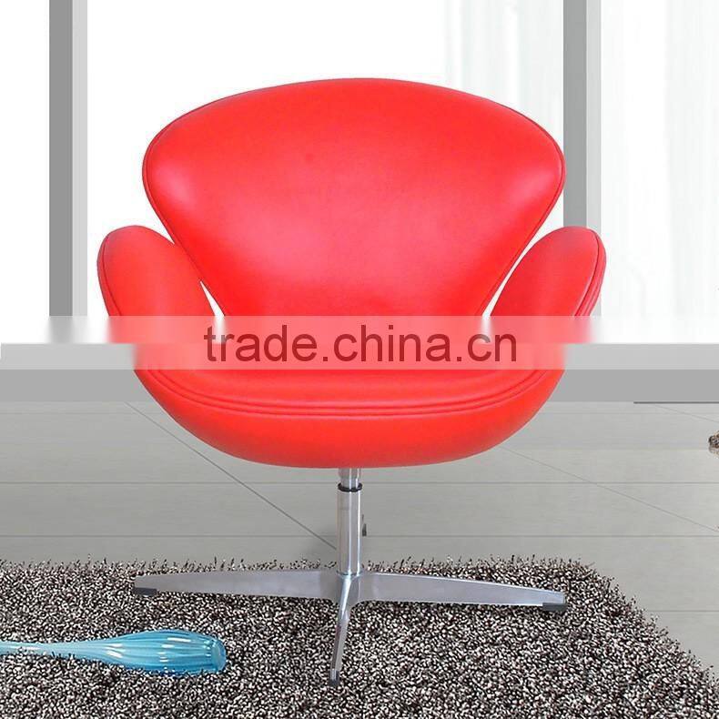 Casual office chair without wheels leather office visitor chair