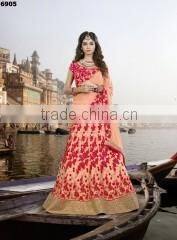 Graciousness Multi Color Jacquard Silk Lehenga Choli/Online Shopping lehenga choli