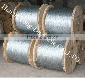 zinc coated steel wire, galvanized steel wire,galvanized steel strand,ground wire,stay wire,guy wire/messenger ASTM A475, BS 183