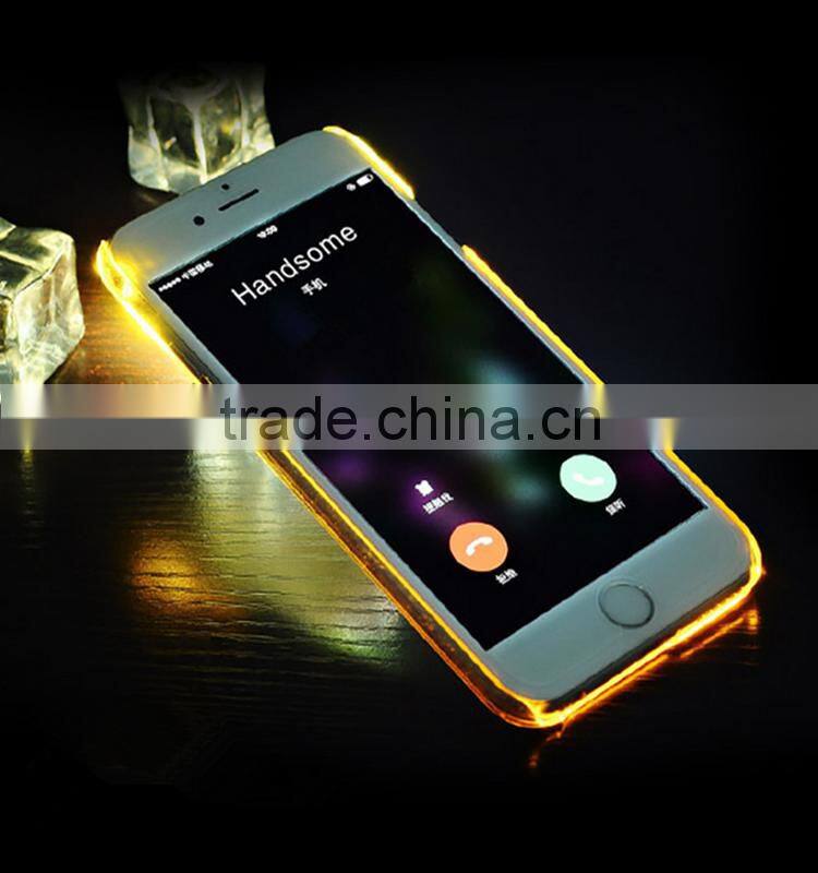 Innovative design TPU silicone fashionable colorful led phone cover for iPhone
