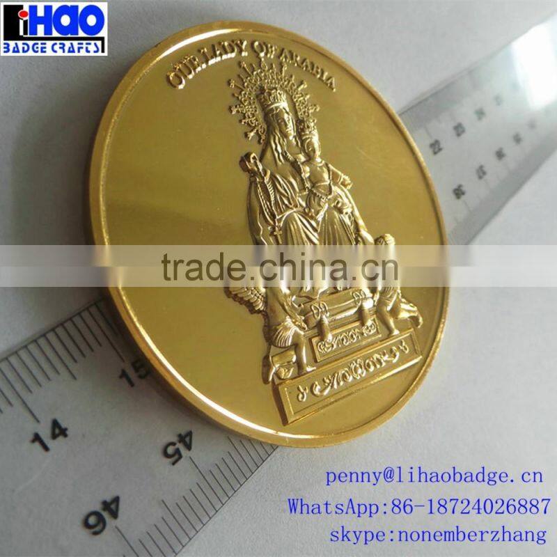 Factory High Quality Souvenir Custom Metal Brass Coin