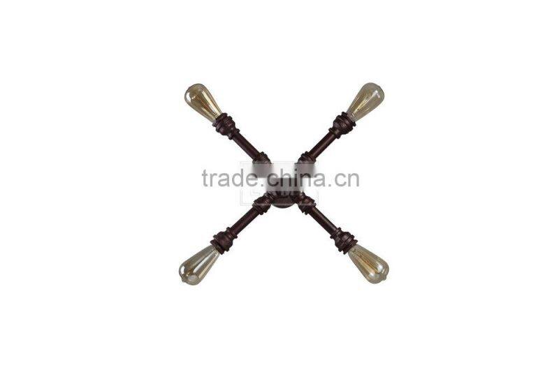 Rusted Barn Wall Sconce Urban Lodge Wall Mount Pipe Deco Wall Lantern